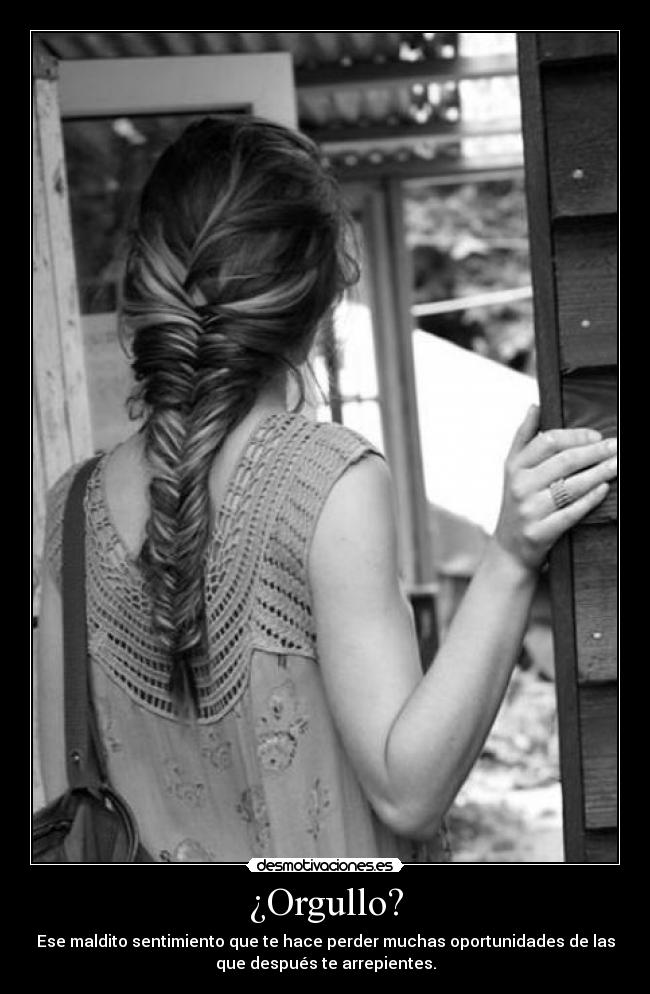 ¿Orgullo? -
