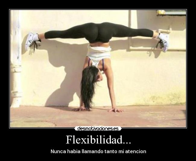 Flexibilidad... - Nunca habia llamando tanto mi atencion
