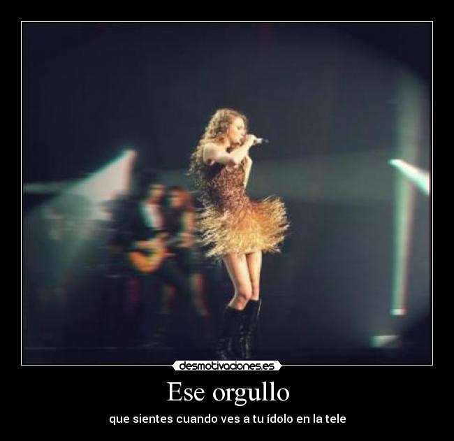 Ese orgullo - que sientes cuando ves a tu ídolo en la tele