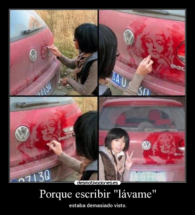 Porque escribir lávame - 