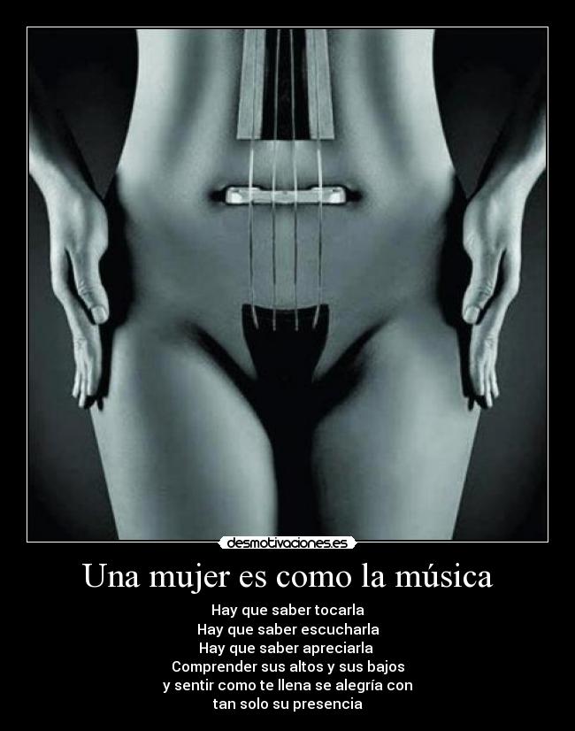 carteles mujer musica mujer como musica desmotivaciones