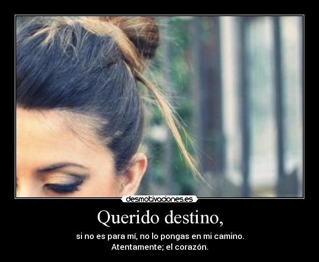 Querido destino, -