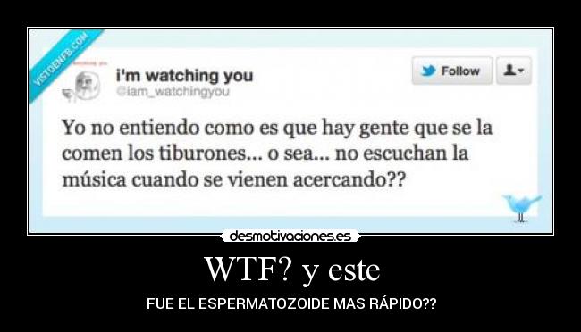 WTF? y este - FUE EL ESPERMATOZOIDE MAS RÁPIDO??