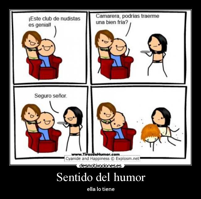 Sentido del humor - ella lo tiene