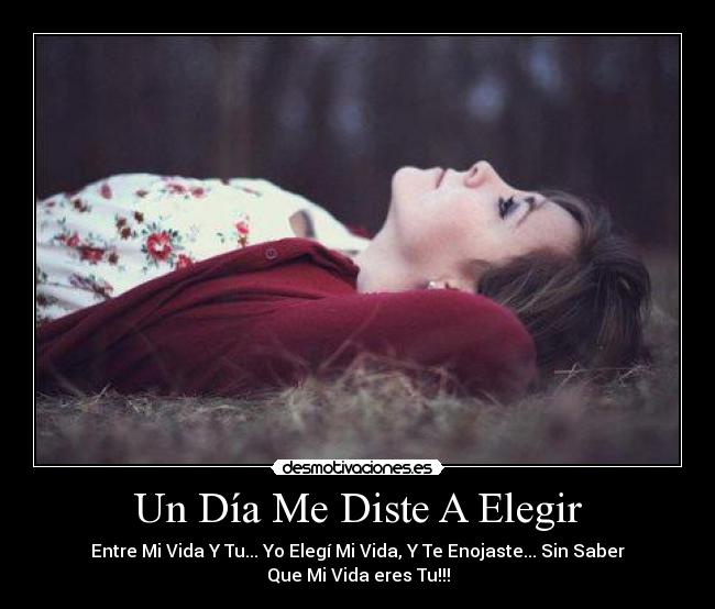 Un Día Me Diste A Elegir - 