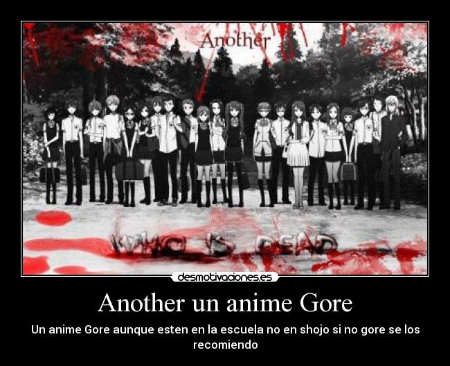 carteles anime gore shojo another anime desmotivaciones