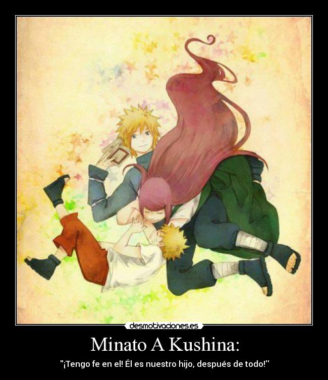 carteles naruto anime sasuke minato kushina uzumaki namikaze hokage manga otaku love desmotivaciones