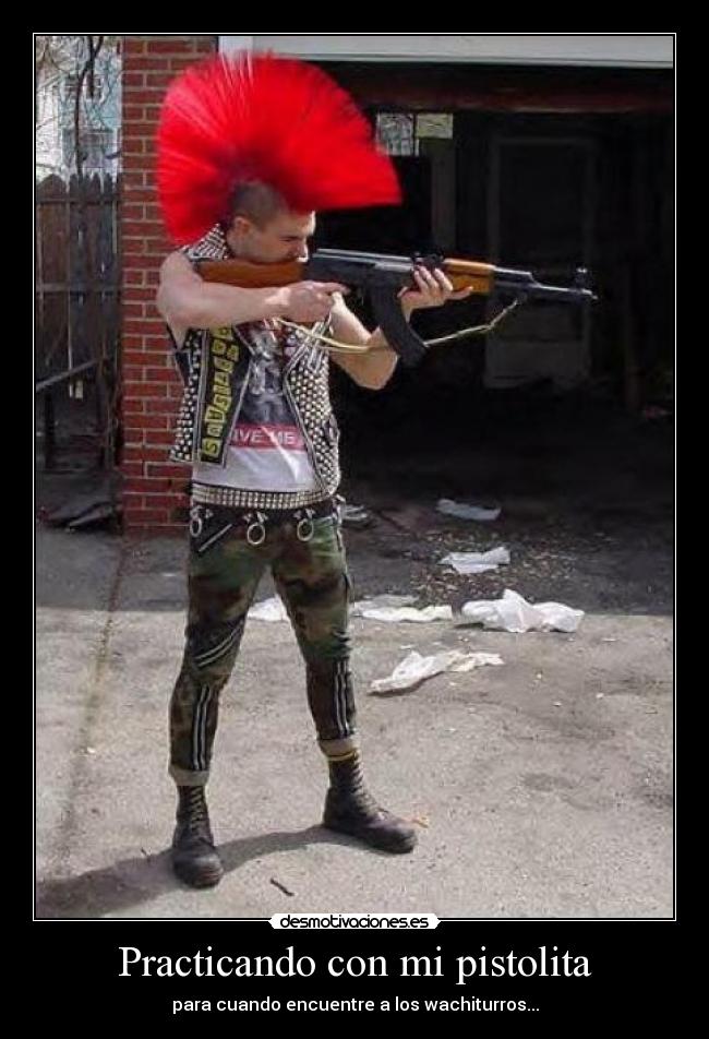 Practicando con mi pistolita -