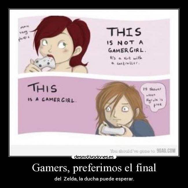 Gamers, preferimos el final - del Zelda, la ducha puede esperar.