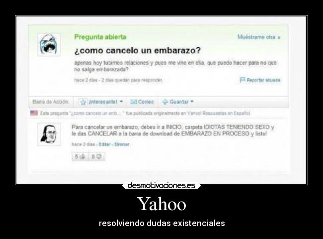 Yahoo - resolviendo dudas existenciales