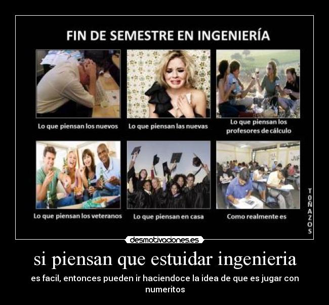 carteles piensan que estuidar ingenieria desmotivaciones