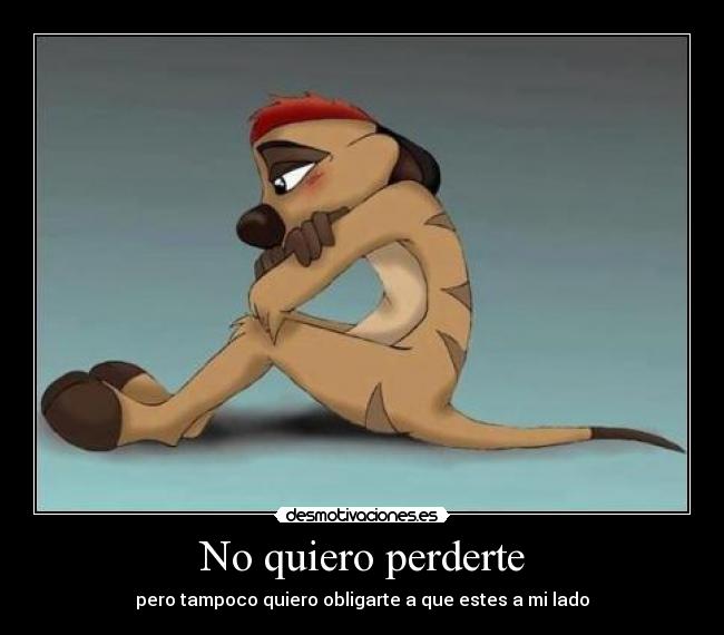No quiero perderte - 