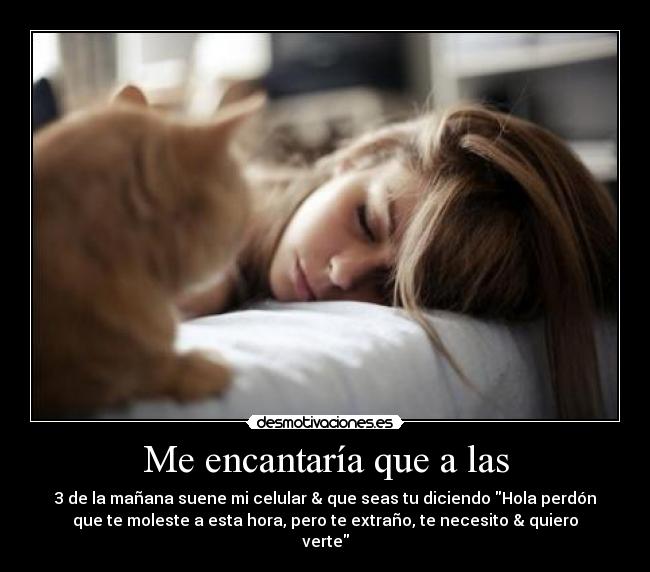 Me encantaría que a las - 