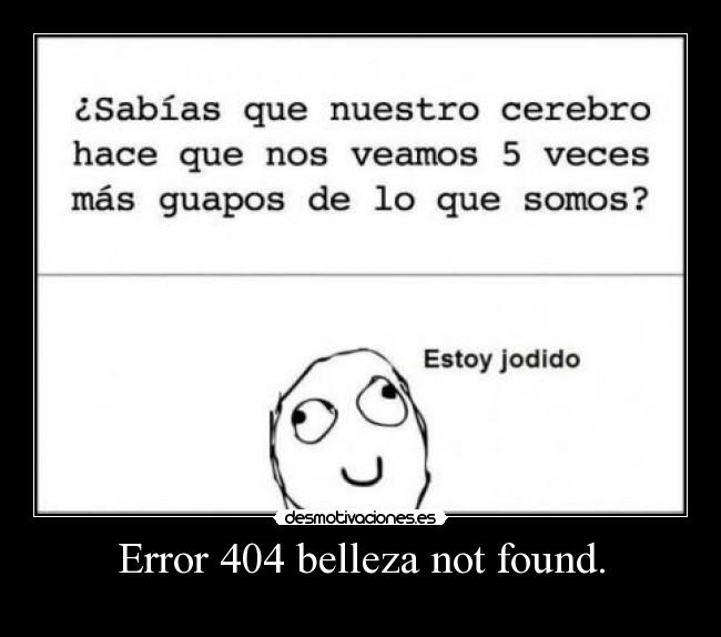 Error 404 belleza not found. -