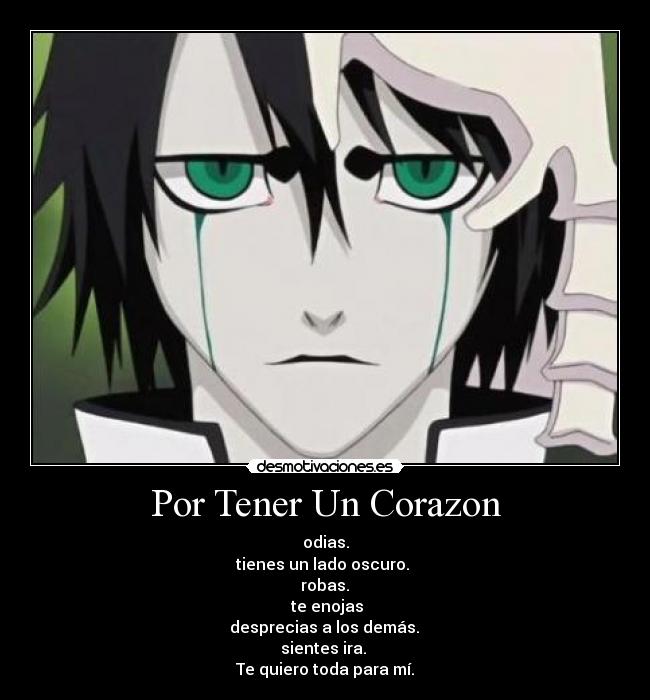 carteles corazon ulquiorra cifer desmotivaciones