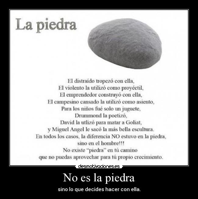 carteles piedra obstaculo desicion tropiezo desmotivaciones