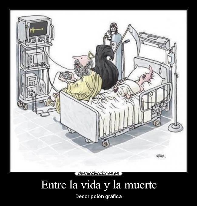 Entre la vida y la muerte - Descripción gráfica