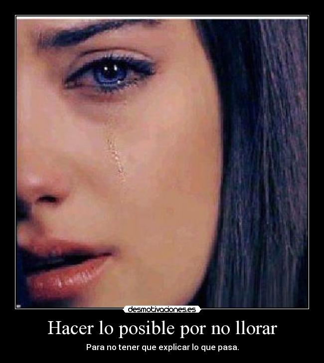 carteles llorar hacer posible por llorar desmotivaciones