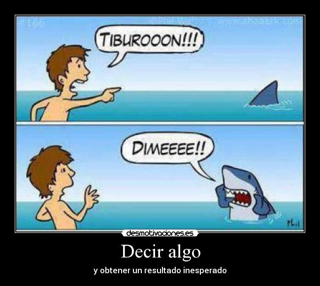Decir algo -