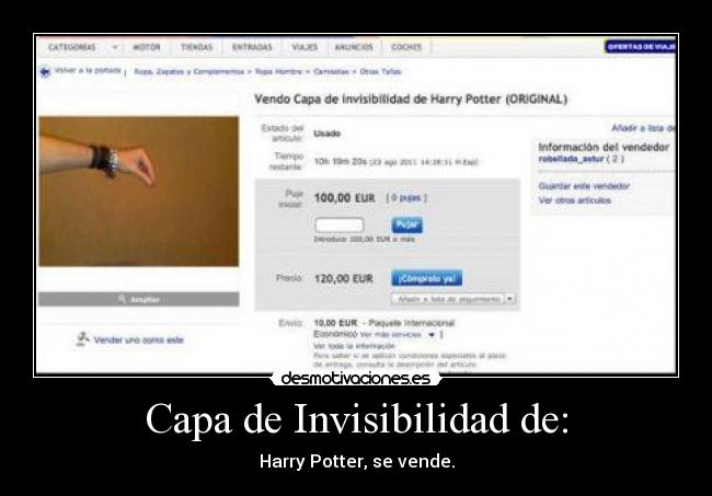 Capa de Invisibilidad de: -