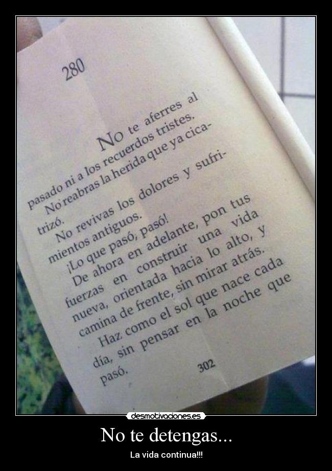 No te detengas... - La vida continua!!!