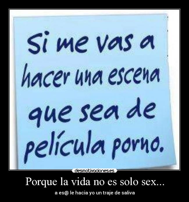 Porque la vida no es solo sex... - 