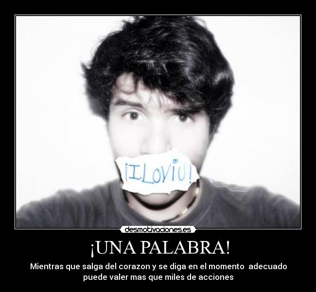 ¡UNA PALABRA! -
