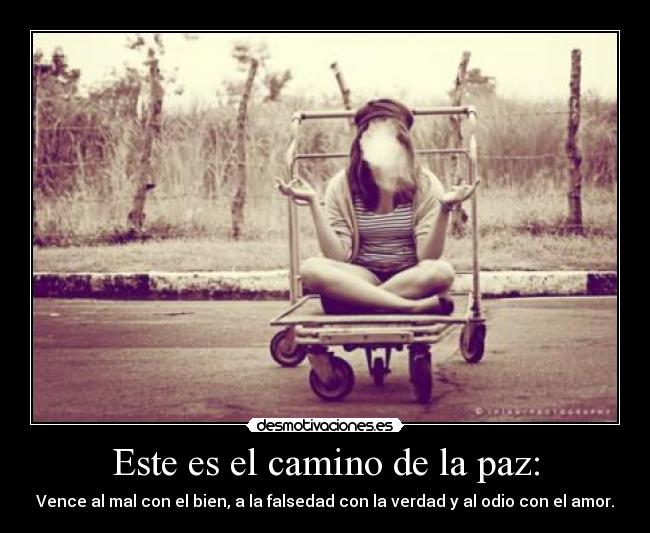 Este es el camino de la paz: -