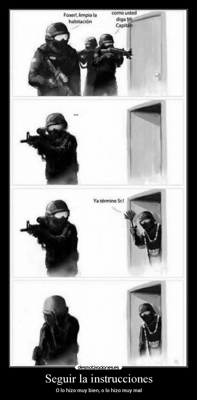 Seguir la instrucciones -