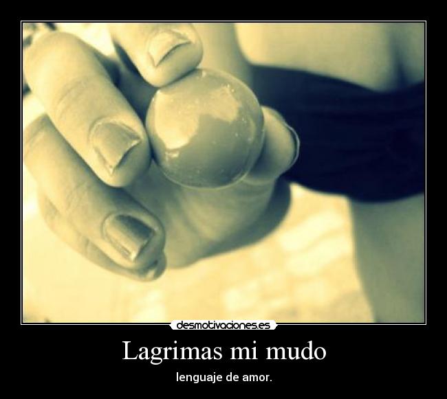 Lagrimas mi mudo - lenguaje de amor.