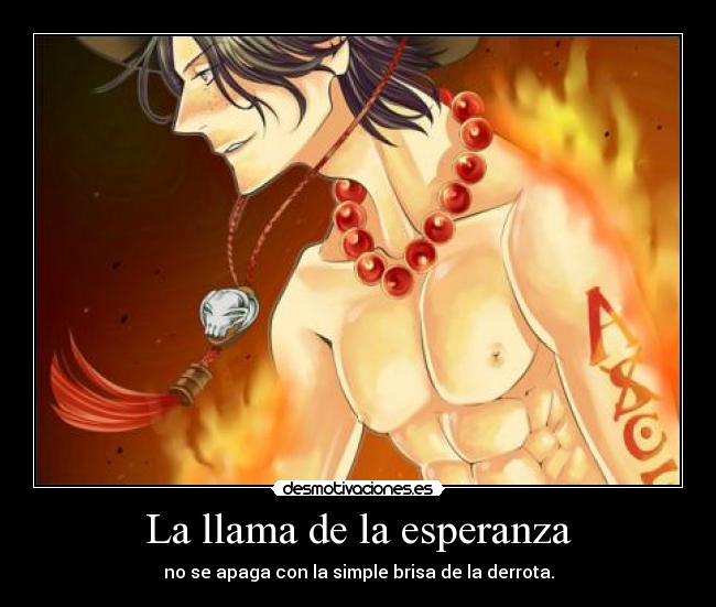 carteles esperanza one piece portgas ace desmotivaciones