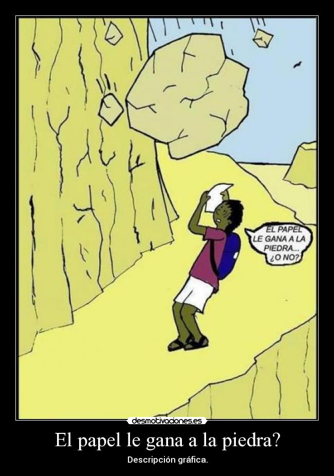 El papel le gana a la piedra? - Descripción gráfica.