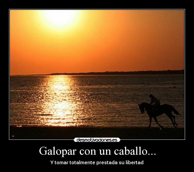 carteles galopar caballo prestar libertad desmotivaciones