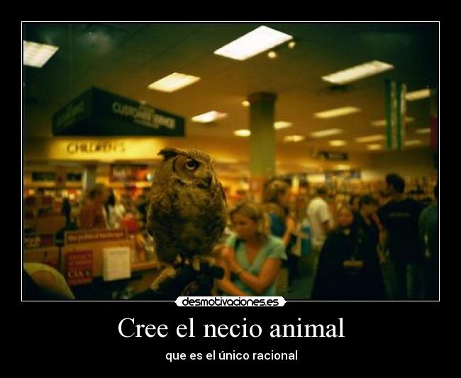 Cree el necio animal -