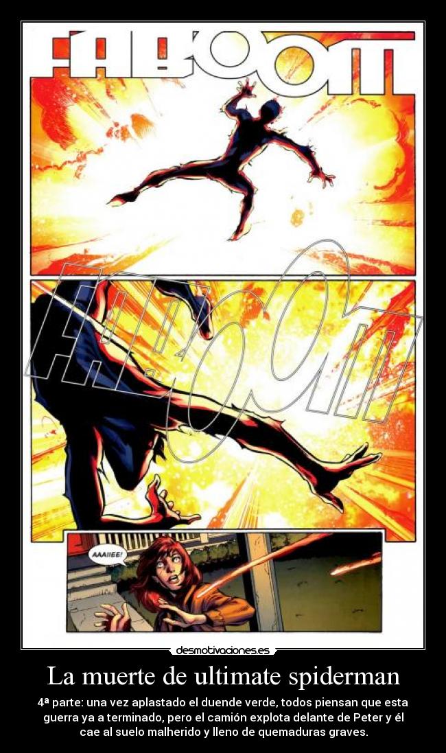 La muerte de ultimate spiderman Desmotivaciones
