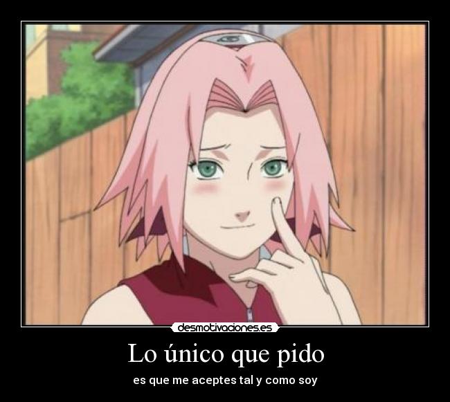 Lo único que pido - es que me aceptes tal y como soy