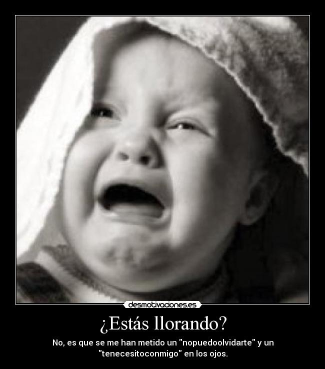 ¿Estás llorando? -