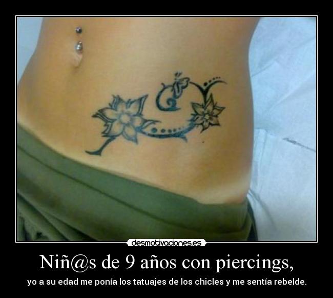 Niñ@s de 9 años con piercings, - 