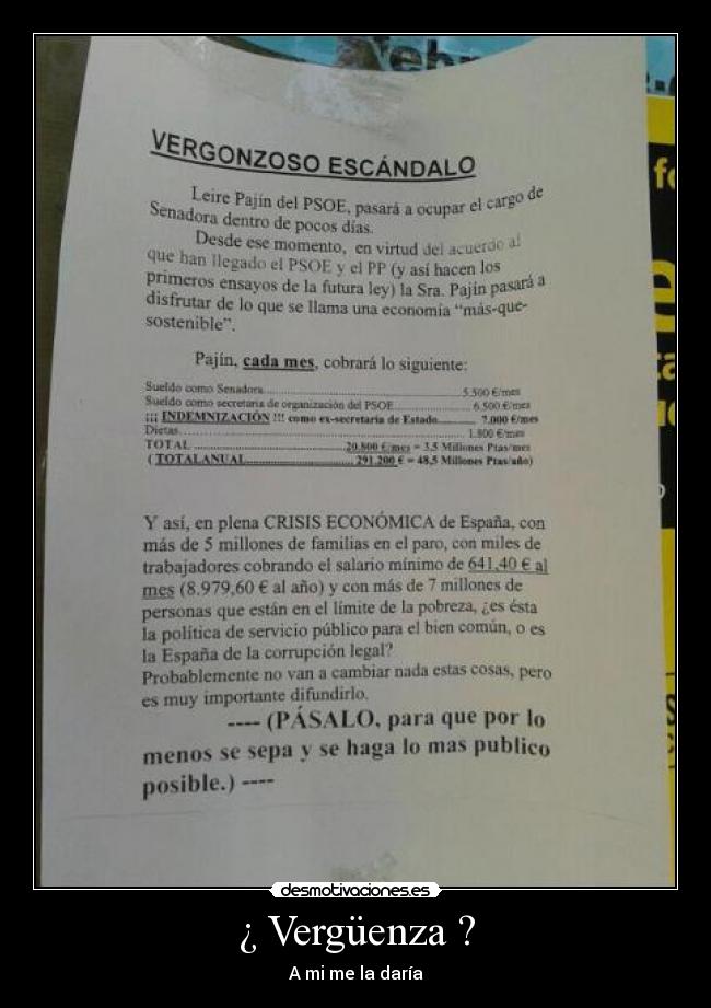 ¿ Vergüenza ? - 