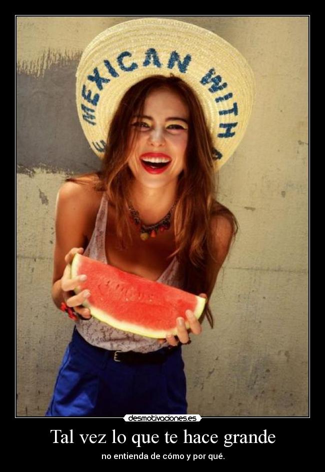 Tal vez lo que te hace grande - no entienda de cómo y por qué.