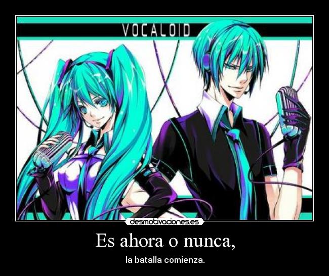 carteles anime vocaloid miku mikuo hatsune perlithakawai desmotivaciones