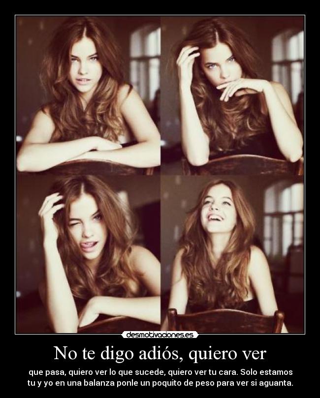 No te digo adiós, quiero ver - 