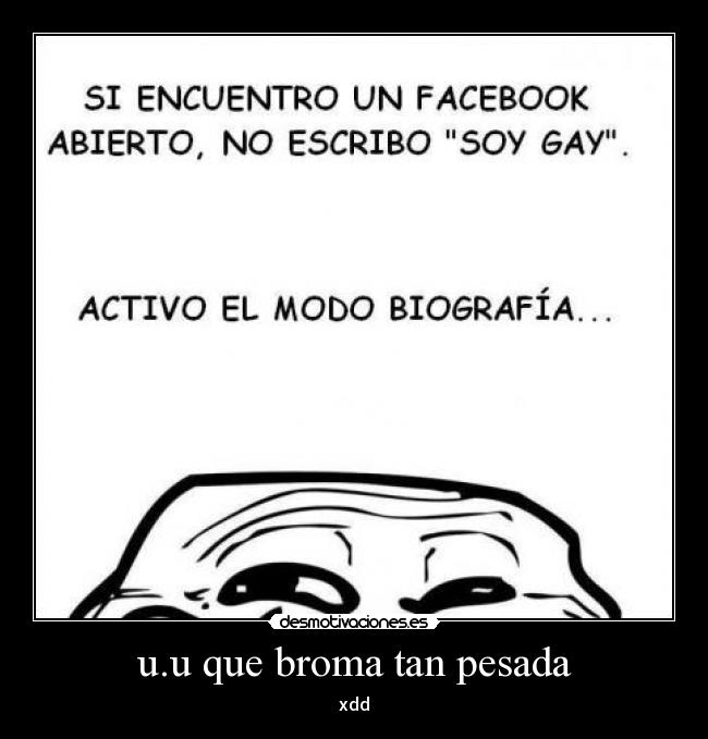 u.u que broma tan pesada - xdd