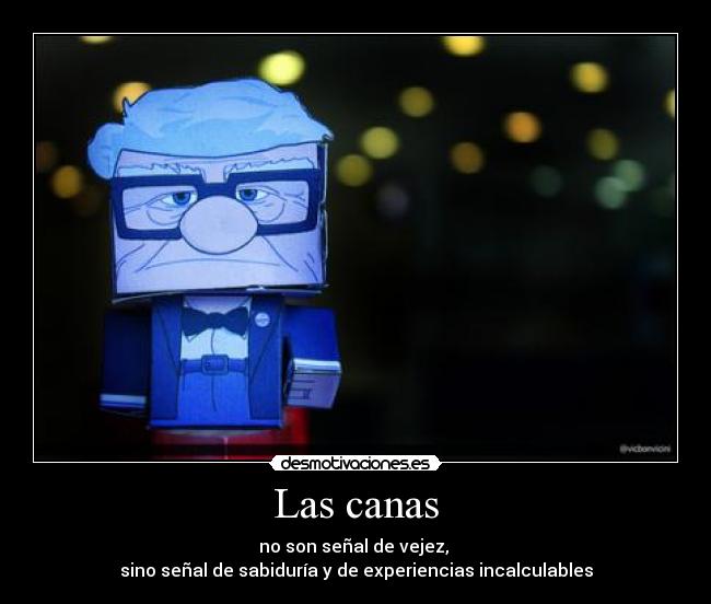 Las canas - no son señal de vejez,
sino señal de sabiduría y de experiencias incalculables