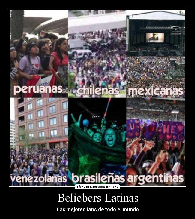 carteles justin bieber latinas beliebers mundo todo desmotivaciones
