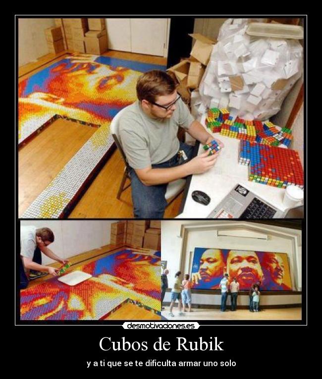 Cubos de Rubik - y a ti que se te dificulta armar uno solo