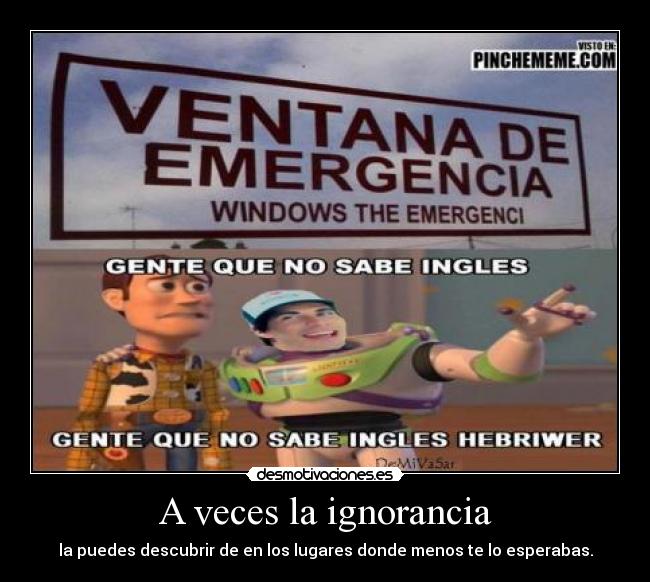 A veces la ignorancia - 