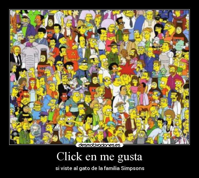 Click en me gusta - si viste al gato de la familia Simpsons