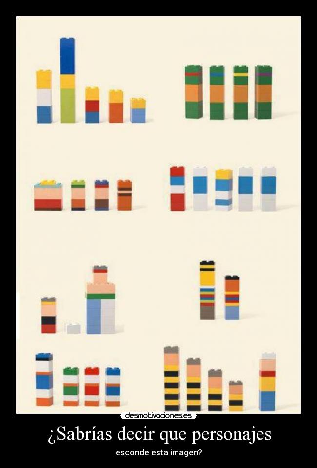 ¿Sabrías decir que personajes - esconde esta imagen?