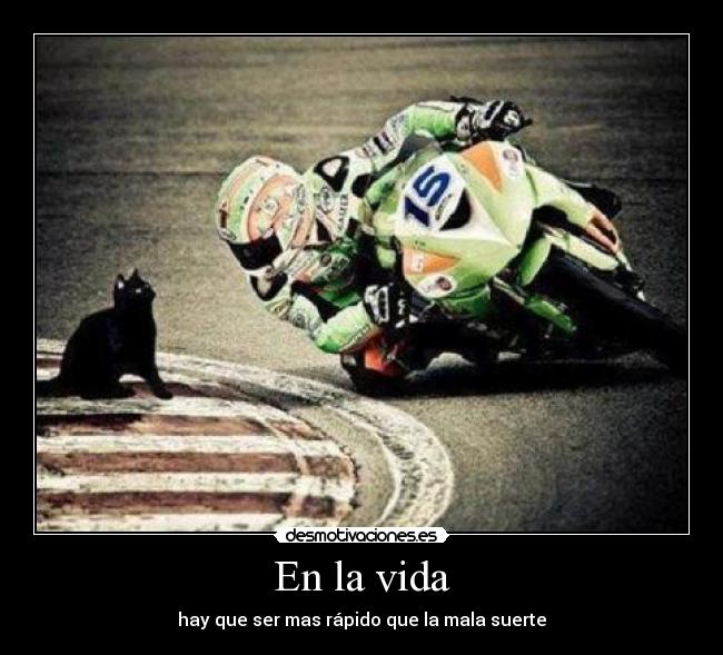 En la vida - hay que ser mas rápido que la mala suerte
